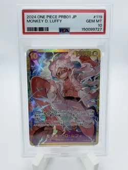 One Piece Card Game Monkey D. Luffy PRB01 JP #119 Holo Japanese PSA 10 - Image 1