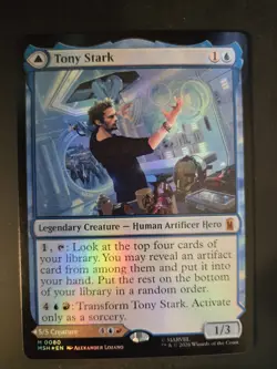 Tony Stark NM FOIL Marvel Super Heroes MTG FREE SHIPPING - Image 1