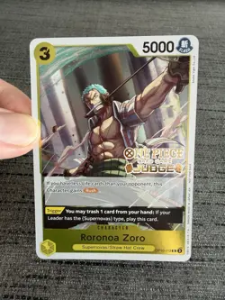 Carte One Piece Roronoa Zoro OP10-113 Promo Stamped JUDGE English - Image 5