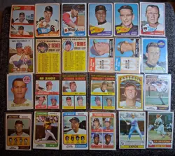 1960’s and 70’s Topps Baseball Card Lot 24 cards POOR condition - Image 1
