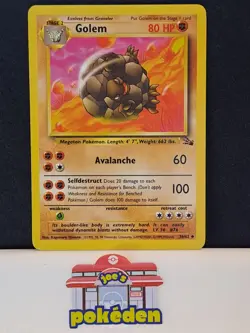 Pokemon TCG Golem Fossil 36/62 Regular Unlimited Uncommon LP/EX - Image 1
