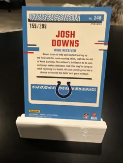 2023 Panini Donruss Optic #248 Josh Downs Aqua Holo RC /299 Colts Rookie - Image 2