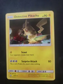 Detective Pikachu 10/18 2019 Holo Rare Pokemon Card TCG - Image 2