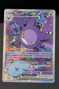 Pokemon Team Rockets Crobat EX 234/182 Destined Rivals NM - Image 1