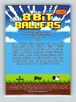 2026 Topps Pete Crow-Armstrong #8B-12 8 Bit Ballers Chicago Cubs - Image 2