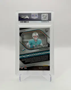 Quinn Ewers 2025 Prizm FOTL Blue Shimmer Prizm /35 PSA 9 Dolphins #307 Rookie SP - Image 2