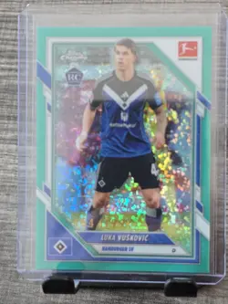 2025 Topps Chrome Bunseliga - Luka Vuskovic Aqua Refractor #35 (/199) (RC) - Image 1