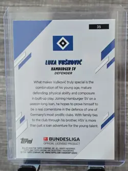2025 Topps Chrome Bunseliga - Luka Vuskovic Aqua Refractor #35 (/199) (RC) - Image 2