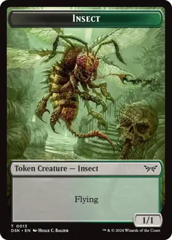 MTG Duskmourn: House of Horror - Insect 1/1 & Spider 2/2 [Token] (Foil) - Image 1