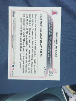 2022 Topps Chrome Update Series - 2022 All-Star Game Shohei Ohtani #ASGC-16 - Image 5