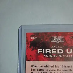 2022 Topps Fire Shohei Ohtani Fired Up Gold Minted FIU-2 Angels - Image 3