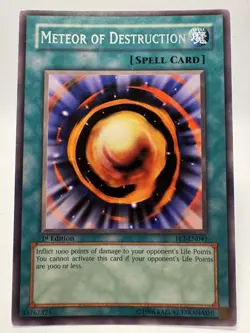 METEOR OF DESTRUCTION Rare FET-EN041 YuGiOh TCG Card - LP - 1st ed - Image 1