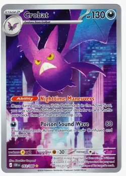 Crobat Illustration Rare ME04: Chaos Rising 093/086 NM Pokemon TCG - Image 1