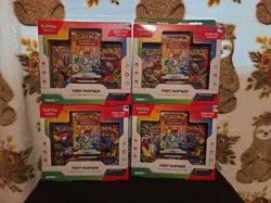 Lot Of 4 Pokemon First Partner Illustration Collection Series 1 Sealed - Image 1