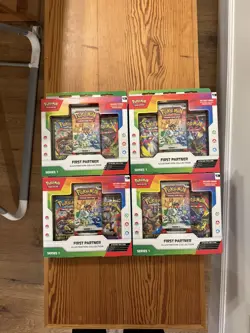 POKEMON FIRST PARTNER ILLUSTRATION COLLECTION SERIES 1 BOX LOT OF 4 SEALED BOXES - Image 1