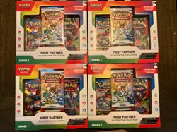 Pokemon TCG First Partner Illustration Collection Series 1 - SEALED LOT OF 4 - Image 1