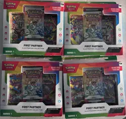 Pokemon First Partner Illustration Collection Series 1 Box Lot of 4 - Image 1