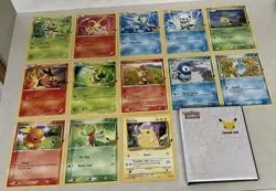 Pokemon 25th Anniversary Binder W/ Lot Of 13 Jumbo Regular/Promo Cards Nice! - Image 1
