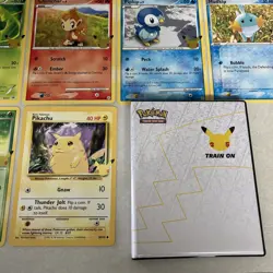 Pokemon 25th Anniversary Binder W/ Lot Of 13 Jumbo Regular/Promo Cards Nice! - Image 5