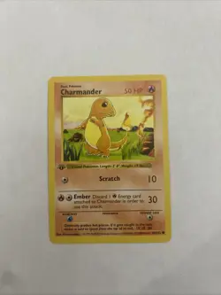Pokemon Charmander 1st Edition Shadowless Base Set 1999 Card 46/102 - Image 1