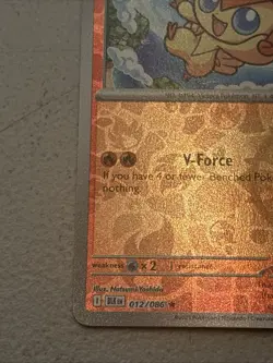 2025 Pokemon TCG Victini 012 S&V Black Bolt Reverse Holo Rare Card NM+ - Image 3