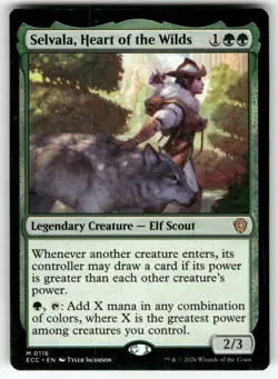 Selvala, Heart of the Wilds 116 Commander Lorwyn Eclipsed Magic The Gathering NM - Image 1