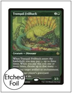 Tranquil Frillback, Etched Foil, Magic the Gathering MTG NM - Image 1