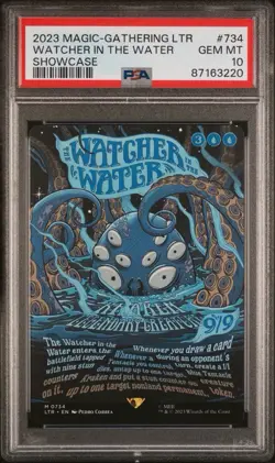 THE WATCHER IN WATER PSA 10 2023 MTG LORD OF THE RINGS #0734 SHOWCASE REGULAR - Image 1
