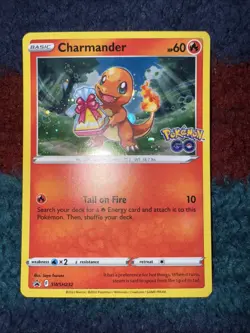 Pokemon Go TCG Charmander Sword & Shield SWSH232 Holo Black Star Promo Card - Image 1