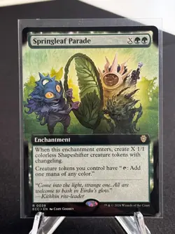 Springleaf Parade R 39 Lorwyn Eclipsed Commander (ECC) MTG Extended Art Regular - Image 1