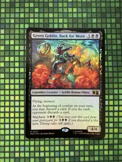 MTG Green Goblin, Back for More #0657 Foil Rare Marvel Super Heroes (MSH) - Image 1