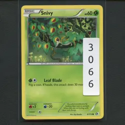 Pokemon TCG Snivy 6/113 BW Legendary Treasures Regular Common Card EN-LP 2013 - Image 3
