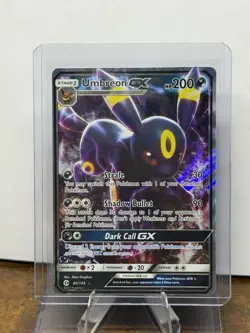 Pokemon TCG Sun & Moon Umbreon GX 80/149 SM Base Set Ultra Rare Holo GX Card - Image 1