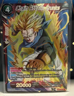 Dragon Ball Super CCG Card Gold Stamp Foil Chain Attack Trunks (SD2-05) - Image 1