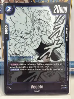 Dragon Ball Fusion World Manga Booster 02 Rare Card - Vegeta (FB03-047) - Image 1