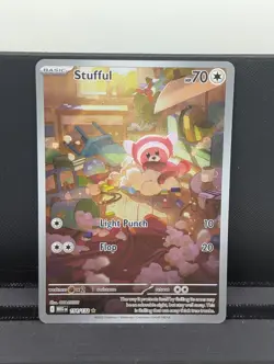 Stufful IR 154/132 Meg Mega Evolution Pokemon Card TCG Near Mint Condition - Image 1
