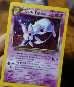 Dark Espeon 4/105 Holo Shift Error SWIRL Must See Neo Destiny Pokemon Card LP-MP - Image 4