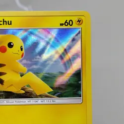 Pokemon TCG Pikachu 28/73 Holo 60HP Shining Legends 2017 Rainbow Card LP - Image 3
