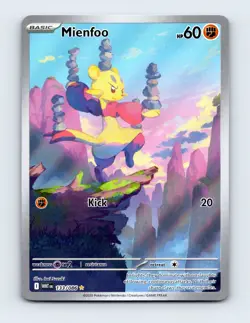 NM Mienfoo 133/086 White Flare Illustration Rare Pokemon Card - Image 1