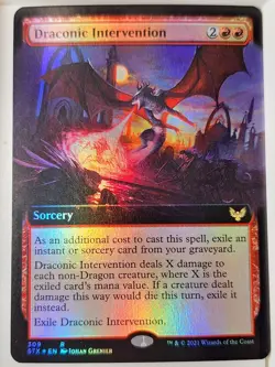 Draconic Intervention - FOIL Extended Art - Magic the Gathering MTG Nice! - Image 1