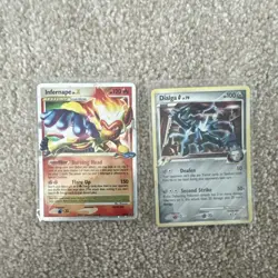 Pokemon TCG LV.X 2-Card Lot Infernape LV.X & Dialga G Platinu Moderately Played - Image 1