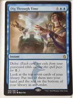 Dig Through Time - Khans of Tarkir - Magic the Gathering MTG Nice! - Image 1