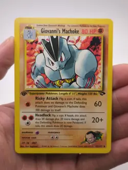 Pokemon Card - Giovanni's Machoke Gym Challenge 42/132 1st Edition Uncommon - Image 1