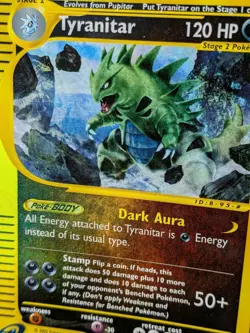 Nintendo Pokemon TCG Tyranitar e-Card Reverse Holo Rare 66/165 2002 English - Image 2