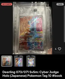 TAG Graded Japanese Pokemon Card Tag 10 2pc Lot Special Request - Image 1
