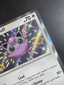 Jigglypuff - 198/091 - Paldean Fates - Baby Shiny Pokemon TCG Card NM Rare - Image 2