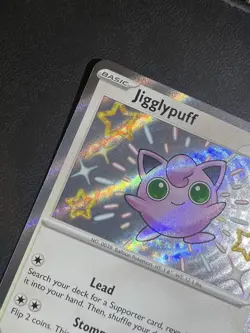 Jigglypuff - 198/091 - Paldean Fates - Baby Shiny Pokemon TCG Card NM Rare - Image 5