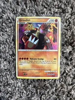 2011 Pokemon Groudon 6/95 Call of Legends Holo Rare Volcano Stomp Card Nm - Image 1