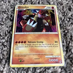2011 Pokemon Groudon 6/95 Call of Legends Holo Rare Volcano Stomp Card Nm - Image 2