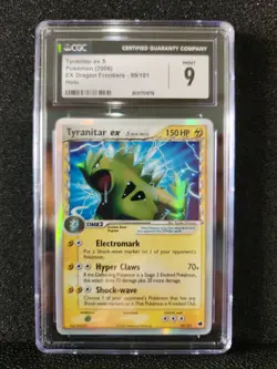 Pokemon TCG Tyranitar EX Reverse Holo Rare Card 99/101 Dragon Frontiers CGC 9 - Image 1